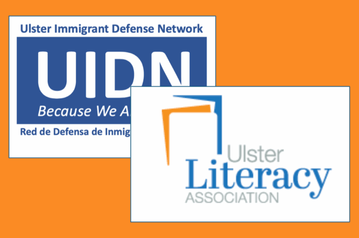 The logos of UIDN and the Ulster Literacy Association.